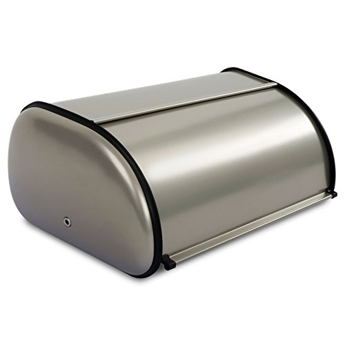 casa pura® Brotkasten Bernd | lebensmittelecht | mit Belüftungslöchern | 3 Farben (hellgrau) - 2