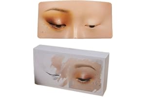 HADAVAKA The Perfect Aid to Practicing Makeup, Silicone Mannequin Face For Makeup Face Eyes Makeup Mannequin Silicone False Cosmetologist for Makeup Practice Training, for Beginner (1pc)