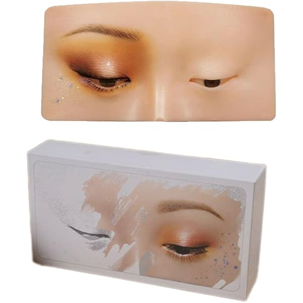 Bueuo 3D Make-up-Übungsgesicht Aus Silikon – Wiederverwendbar, Mit 5 Pinseln, Für Anfänger & Profis (17,5x8,5 Cm)