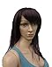 (NEW) WIG PERRUQUE LONG NATURAL PURPLISH DARK BROWN WITH A HINT OF RED HAIR, IN GREAT REALISTIC CUT. (Style ESME)