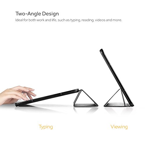 EasyAcc Samsung Galaxy Tab S3 T820/ T825 Hülle Cover mit Standfunktion / Automatische Sleep Wake Funktion PU Leder hüllen für Samsung Galaxy Tab S3 (9,68 Zoll) Smart Cover (Dunkelgrau, Kunstleder, Ultra) - 6
