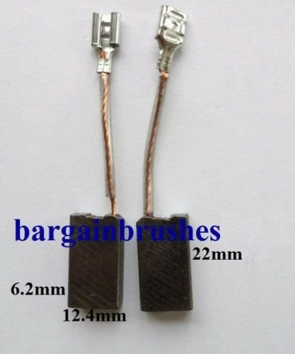 BARGAINWORLDUK Carbon Brushes for Power Saws, Size 6.2 x 12.4 x 22, Fits NLE210MS, NLE210LMA, NLE255LSMS, CLM210S, D124