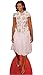 Produktbild First Lady Michelle Obama in weiß Kleid aus Karton, Lebensgröße – 189 cm