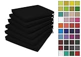 Rollmayer 6er Set Stuhlkissen Stuhlauflage Sitzkissen Sitzpolster Auflage für Stühle in Haus und Garten Kollektion Vivid (Schwarz 34, 40x40x4cm) Rollmayer 6er Set Stuhlkissen Stuhlauflage Sitzkissen Sitzpolster Auflage für Stühle in Haus und Garten Kollektion Vivid (Schwarz 34, 40x40x4cm)