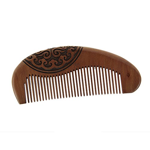 Hair Combs,Portable Moon Shaped Toothed Healthy Hair Care Peach Wood Comb Anti-static Barbers Combs Hair Comb for Women Ladies Mens Perfect for Your Beard, Moustache & Hair