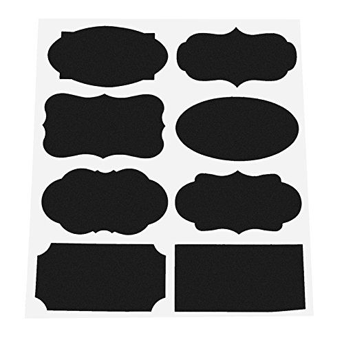 Pinzhi 40x Schwarze Wiederverwendbar Kitchen Labels Küchen Tafelaufkleber - 4
