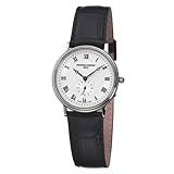 Frederique Constant Herren-Armbanduhr XL Slim Line Analog Quarz Leder FC-235M4S6