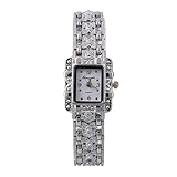 Abeillo Dame Analog Armband Oranment Schmetterlingsband Quarz-Quadrat Armbanduhr Geschenk