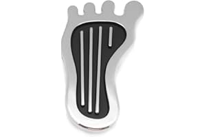 Gazoz Performance Dimmer Switch Pedal Pad"FOOT" Barefoot Style Cover Hot Rod Rat Chrome Custom
