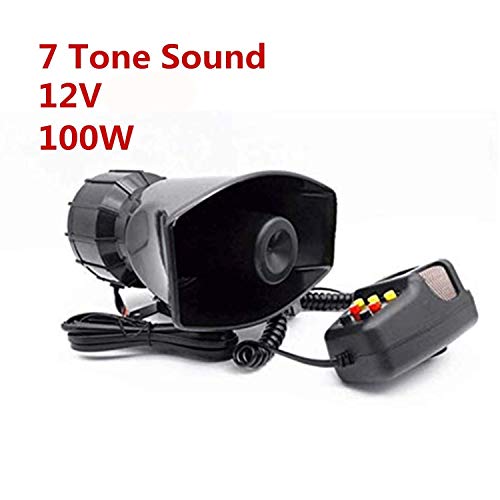 Sirène de police 7 sons amplificateur alarme voiture avec micro haut-parleur 12v 100w pa système d'enceintes d'urgence