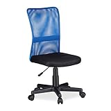 Altura regulable: Silla ordenador con altura ajustable desde 42 hasta 54 cm. Palanca lateral para subir y bajar