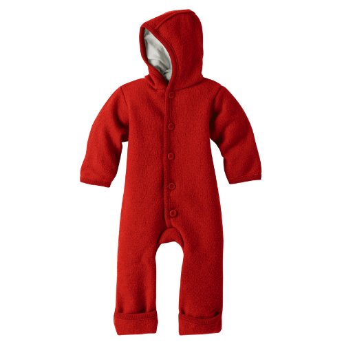 Disana Organic Boiled Wool Baby Snugglesuit Overall Pramsuit Red 74/80 6-12m
