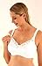 Lace Trim Nursing Bra-White-34B