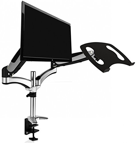 V7 VESALAP-1E Notebook-Halterung für VESA Tisch-/Wand-/Deckenhalterung (VESA 75×75 oder 100×100 , Auflagefläche 320x242mm, Stahl) schwarz - 3