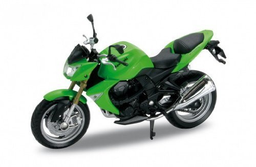 Preisvergleich Produktbild 2007 Kawasaki Z1000, gr, Welly Motorrad Modell 1:18 by Welly