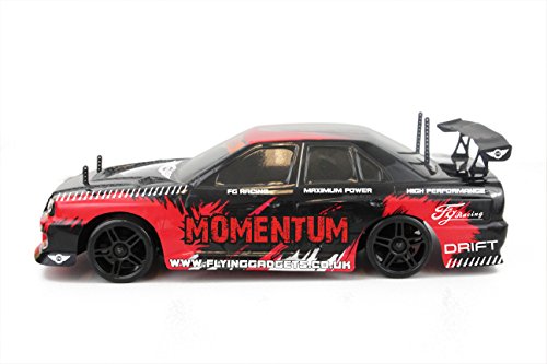 Flying Gadgets Remote Control (RC) Momentum Driving Electric Drift Car - Red & Black