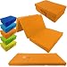 Produktbild PROHEIM Klappmatratze mit Microfaserbezug viele Größen und Farben wählbar zusammenklappbares Gästebett Faltmatratze faltbares Notbett, Farbe:Orange, Größe:120 x 60 x 6 cm