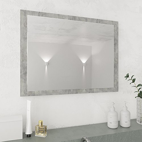 Badezimmerspiegel 45×60 cm Grau-Beton – Spiegel Hängespiegel Badspiegel - 4