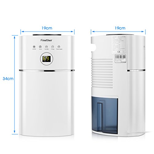 1.1L/Tag elektrischer Entfeuchter Luftentfeuchter Raumentfeuchter Luftentfeuchtungsgeräte Lufttrockner Raumtrockner Raumluftentfeuchter Raumentfeuchtungsgeräte Entfeuchtungsgerät Trocknungsgeräte für Schlafzimmer elektrisch - 5