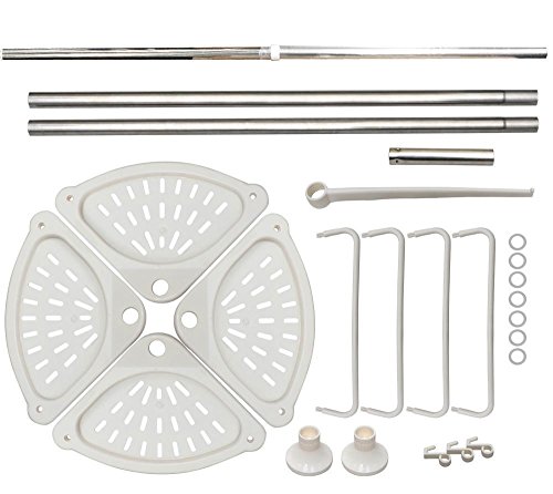 Yahee Duschablage Eckregal Teleskopregal Wandregal Ablage 4 Böden höhenverstellbar - 9