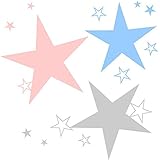 Wandschnörkel®40/ 80 Sterne Aufkleber selbstklebend Weihnachten Dekoration Fensterbilder Größe 3,5 cm -15cm Durchmesser Gold und viele weitere Farben