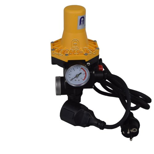 Agora-Tec Pumpen Druckschalter AT-DWv-3 mit Kabel zur Pumpensteuerung für Kreisel-, Tauch- Tiefbrunnenpumpen und Betriebsdruck von 7 bar, AT 003 001 002 - 7