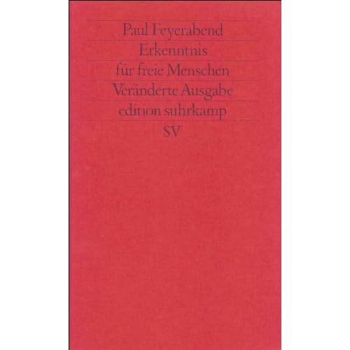 Erkenntnis für freie Menschen (edition suhrkamp, Band 1011)