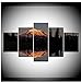 Produktbild KPWAN Leinwanddrucke 5 Stücke Sonnenuntergang Am See Mount Rainier Park Leinwand Malerei Wandkunst Modulare Poster Wohnkultur (B) Mit Rahmen