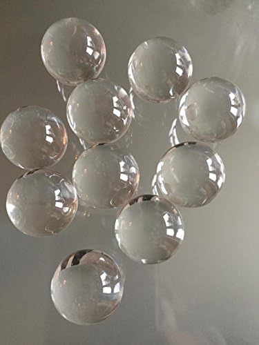 Crystal Clear Round Glass Beads Diameter 22 mm Pack of 15