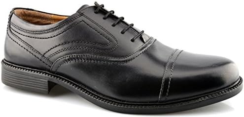 Mens Leather Lace Smart Wedding Dress Wingtip Oxford Brogues Formal Shoes Size - Black - UK 9