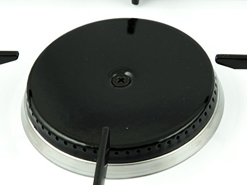 Campingkocher 2 flammig Gaskocher Gasgrill 3,3 KW mit Deckel Gasherd Kochfeld + Grillplatte + Phönix Gasherdkreuz + Gasschlauch-Regler Set - 6