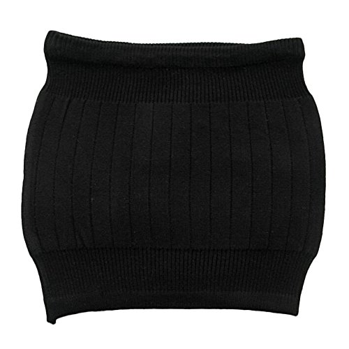 Faja calientarriñones elástica unisex para invierno en cachemir HugeStore - Calentador para vientre, zona lumbar y espalda negro negro