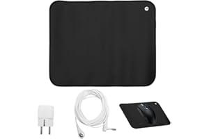 RUIOOMEEP Erdungsmatte mit 4,6m EU Kabel, Grounding Mat für Bett & Füße, Erdungsbettlaken gegen Angst, Schmerzen, Entzündungen, Earthing Matte für Besseren Schlaf & Gleichgewicht, Grounding Sheet (25 * 30cm)