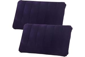 GXGM 2PCS Cuscini Gonfiabili Cuscino spiaggia gonfiabile per Spiaggia, Viaggio e Campeggio Piccolo Cuscino da Esterno in Velluto Morbido, 30 * 47 cm,Viola