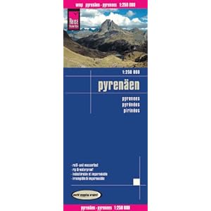 Pirineos, mapa de carreteras impermeable. Escala 1:250.000. Reise-Know-How.