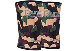 Gunsmith Fitness 7mm Knee Sleeves Weight Lifting for Men and Women – 1 Pair Neoprene Gym Knee Support for Powerlifting, Weightlifting, Squats & Releases Post Workout Pain and Discomfort