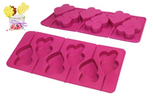 Cassetti® 2 Silikon Lolli Formen inkl. 120 Stielen - 3