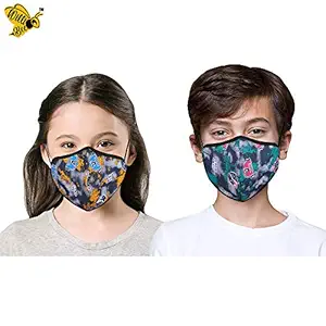 AIRCROSS COMBO OF printed MASK FOR KIDS (7 TO 14 YEARS) COTTON