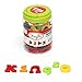 KINGSO 78 Pcs Magnetic Capital & Lowercase Alphabet Letters Numbers Learning Toy W / Jar