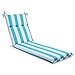 Produktbild Pillow Perfect Outdoor Cabana Stripe Chaise Lounge Cushion, Turquoise by Pillow Perfect