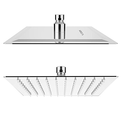 Ancheer® Regendusche Duschkopf 200mm Durchmesser mit Anti-Kalk-Düsen Edelstahl poliert Spiegeleffekt hochglänzend – 2 Jahre Zufriedenheitsgarantie - 2