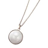 Jacques Lemans Damen Anhänger mit Kette Edelstahl 45cm Glänzend Keramik rot 490040002