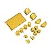 Produktbild Pudincoco Full Chrome Button Ersatz-Mod-Kit für Playstation 4 PS4 Controller Joystick Videospiel Playstation (Gold)