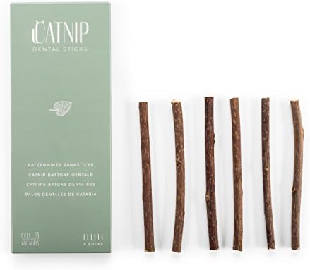 Everanimals 6 Catnip Sticks; Cat Nip Plant Toy; Chew Treats For Cats; Matatabi Treat