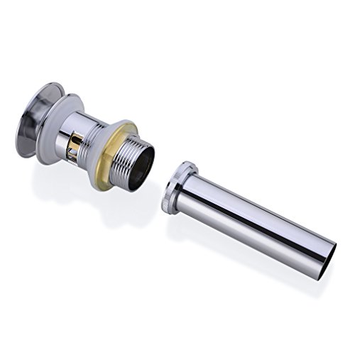 BONADE® Chrom Universal Ablaufventil Ablaufgarnitur mit Überlauf POP UP Ventil für Waschtisch oder Waschbecken - 9