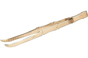 CAOXHENR Pinzas de incienso de cono de reflujo de cobre y bambú sección de reflujo de cono de incienso clip para recoger la transferencia de retorno, cono de incenso/torre