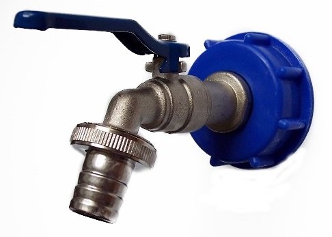 IBC Adapter mit 3/4" Auslaufhahn für IBC Regenwassertank Regentonne 1000 Liter Wasserhahn