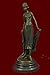 Produktbild Selten Handmade Bronze Skulptur Statue High Society Lady wird balanciert und eleganter gekleidet Marmor Basis Fig-EUyrd-1296- Decor Sammler Geschenk