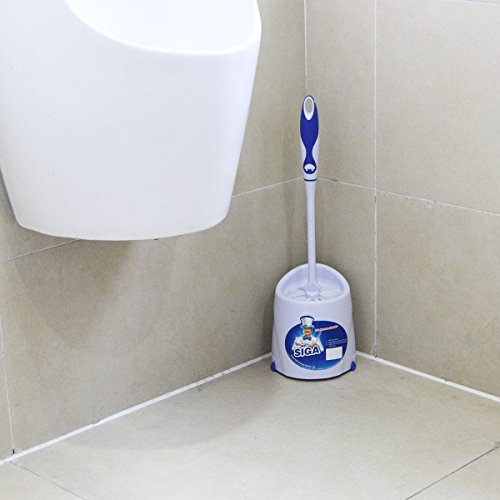 Mr. Siga Badezimmer Combo, Set 2, Dia 15 cm Kolben und WC-Bürste mit Dia 12 cm Bürstenhalter - 2