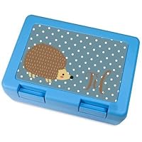 Brotdose mit Name für Jungs in Blau I Kinder-Dose personalisiert I kids lunch boxes mit eigenen Namen & Wunschmotiv I Lunchbox I Brotdose I Brotbüchse I Küche I Essen I für Jungen I Geschenk I Igel